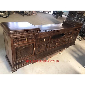 ️ Kệ mõ lõm gỗ mun đuôi công kt 2m40