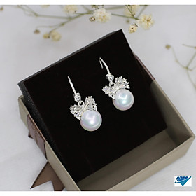 Bông tai móc chất liệu bạc s925 mặt nơ trai MS08g