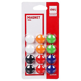 Bộ 2 Nam Châm Gắn Bảng 20mm - Deli 7824