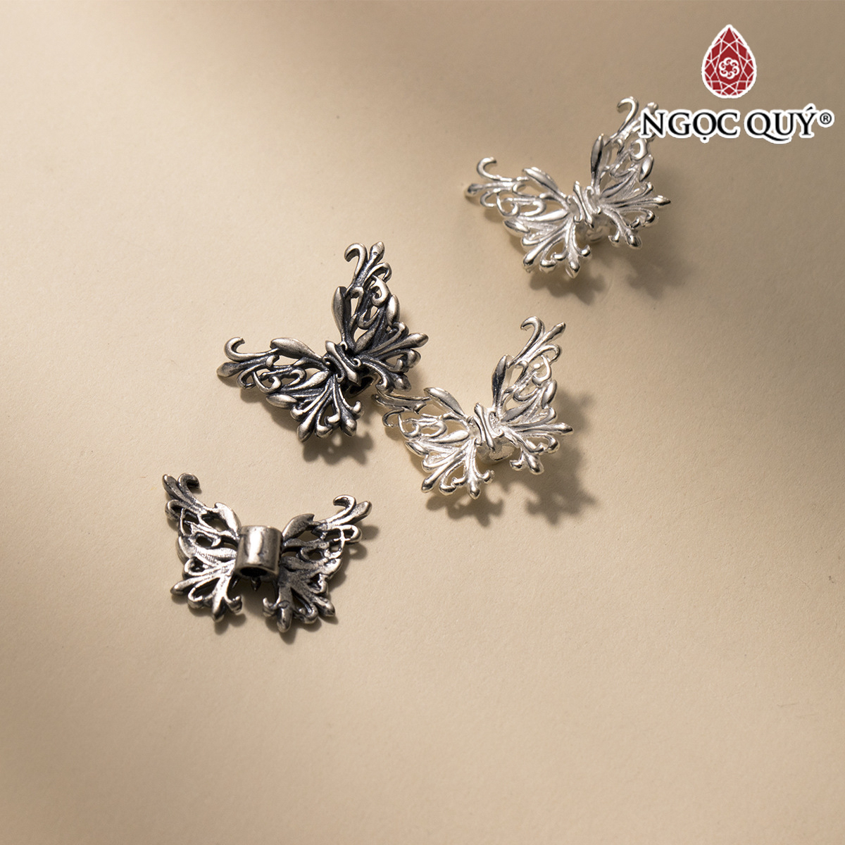 Charm bạc hình con bướm - Ngọc Quý Gemstones
