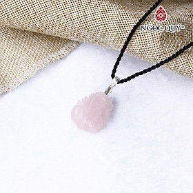 Mặt dây chuyền nữ hoàng hồ ly 9 đuôi thạch anh hồng hợp mệnh hỏa, thổ - Ngọc Quý Gemstones