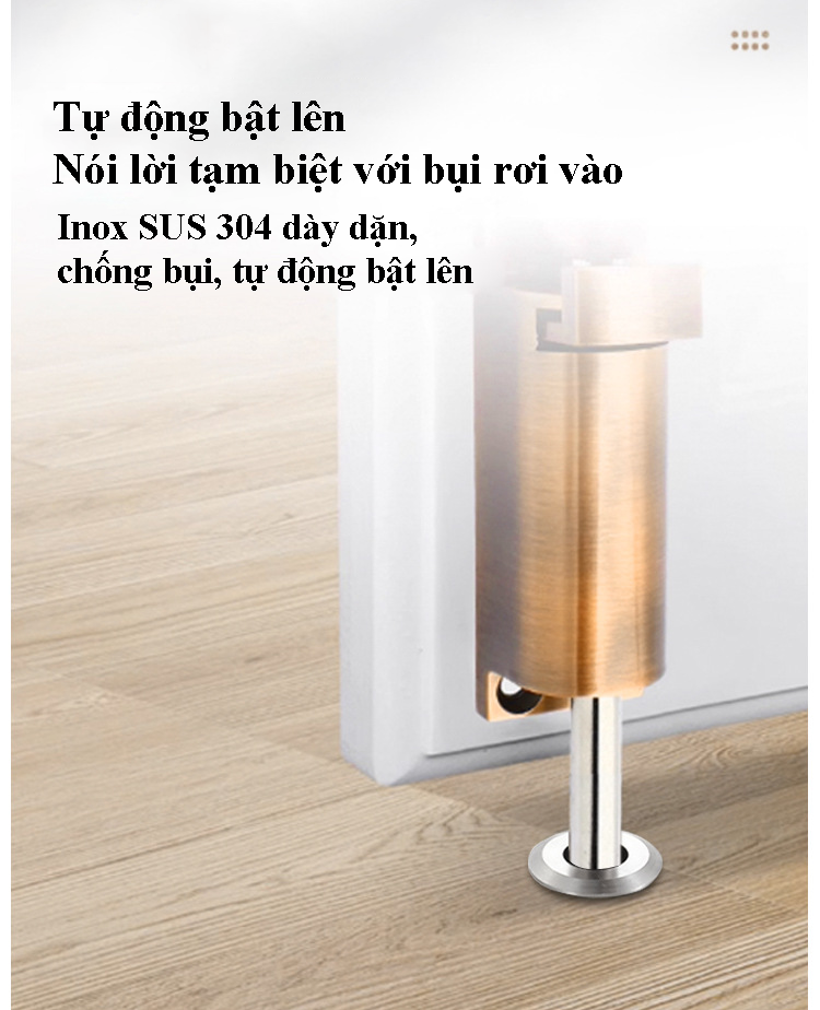 Hố Chặn Cát KUNBE Hố Chốt Âm Lò Xo Inox Chống Cát Bụi