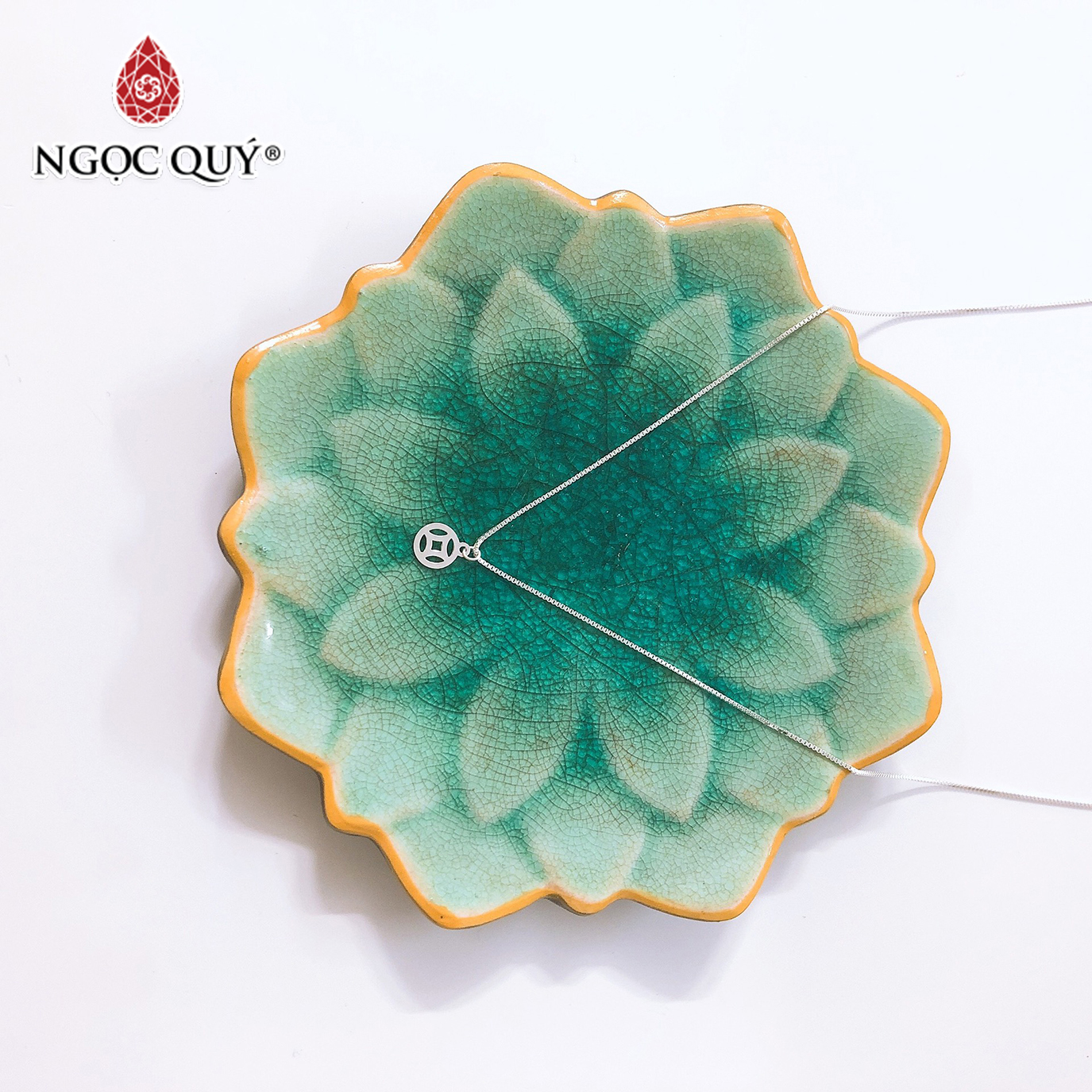 Dây chuyền bạc mặt đồng tiền - Ngọc Quý Gemstones