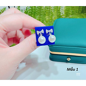 Bông tai bạc hình nơ trai chất liệu bạc s925 MS04n