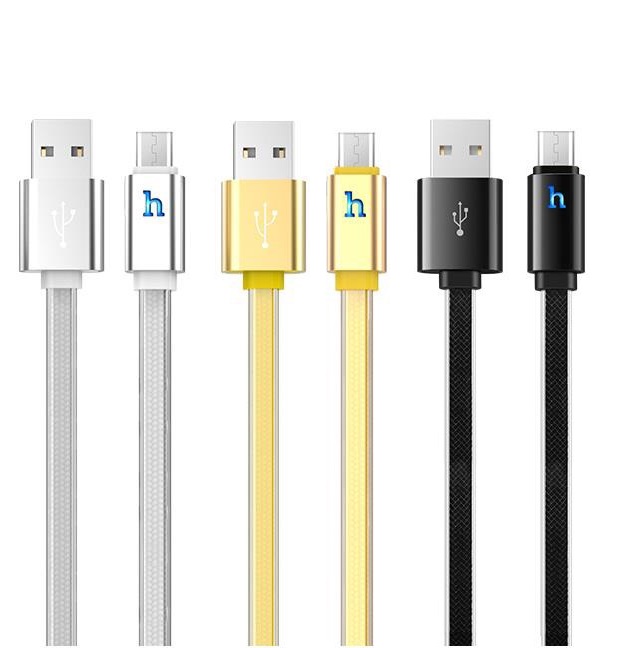 Cáp Sạc Hoco UPL12 Plus Micro USB (dòng máy Oppo F7, Xiaomi Redmi Note 5,Samsung A7...) Sạc Nhanh 1,2m - Giao Màu Ngẫu Nhiên - Hàng Nhập Khẩu