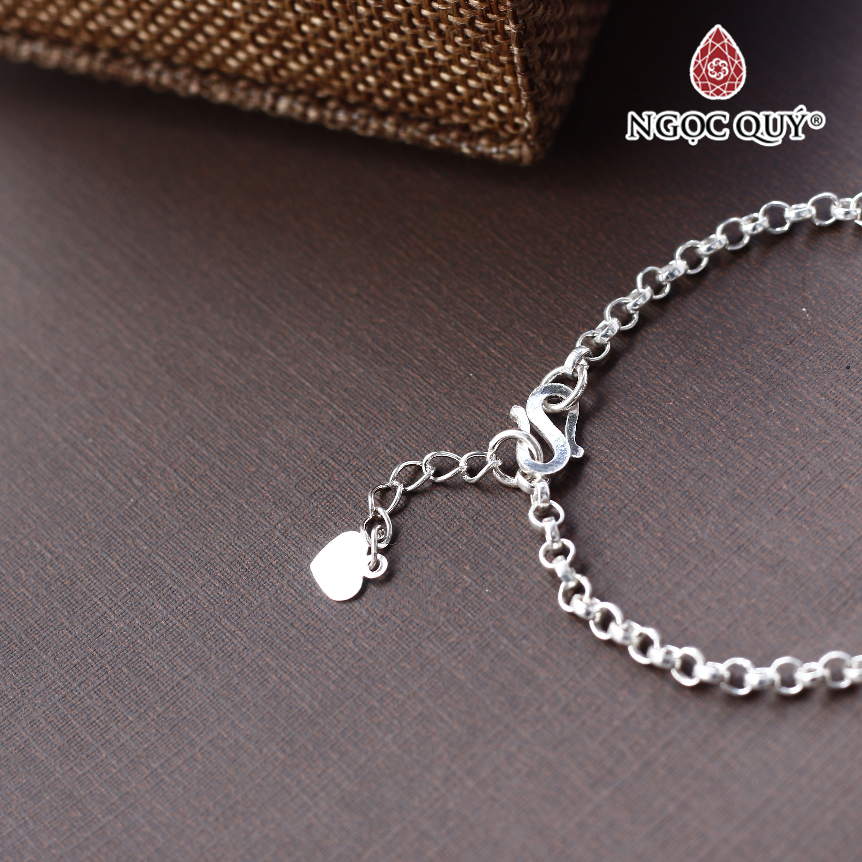 Lắc tay bạc tỳ hưu pha lê - Ngọc Quý Gemstones