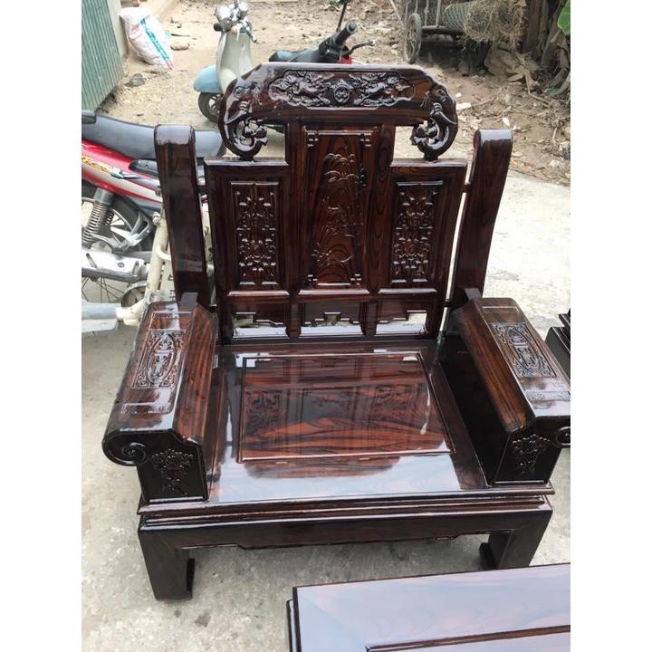 Bàn ghế phòng khách âu á hộp trương voi gỗ sồi mỹ 2m2