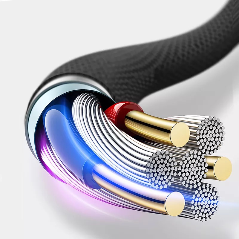 Cáp Wiwu Gear Charging & Sync Cable 2.4A 1.2M G20 cho các thiết bị sạc Type-C, hỗ trợ sạc nhanh, chống rối - Hàng chính hãng