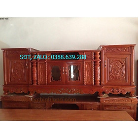 Kệ tv gỗ xoan đào 2m2
