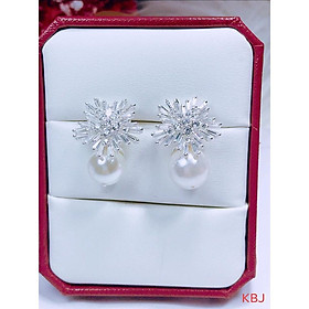 Bông tai bạc full đá thời trang chất liệu bằng bạc s925 MS0854