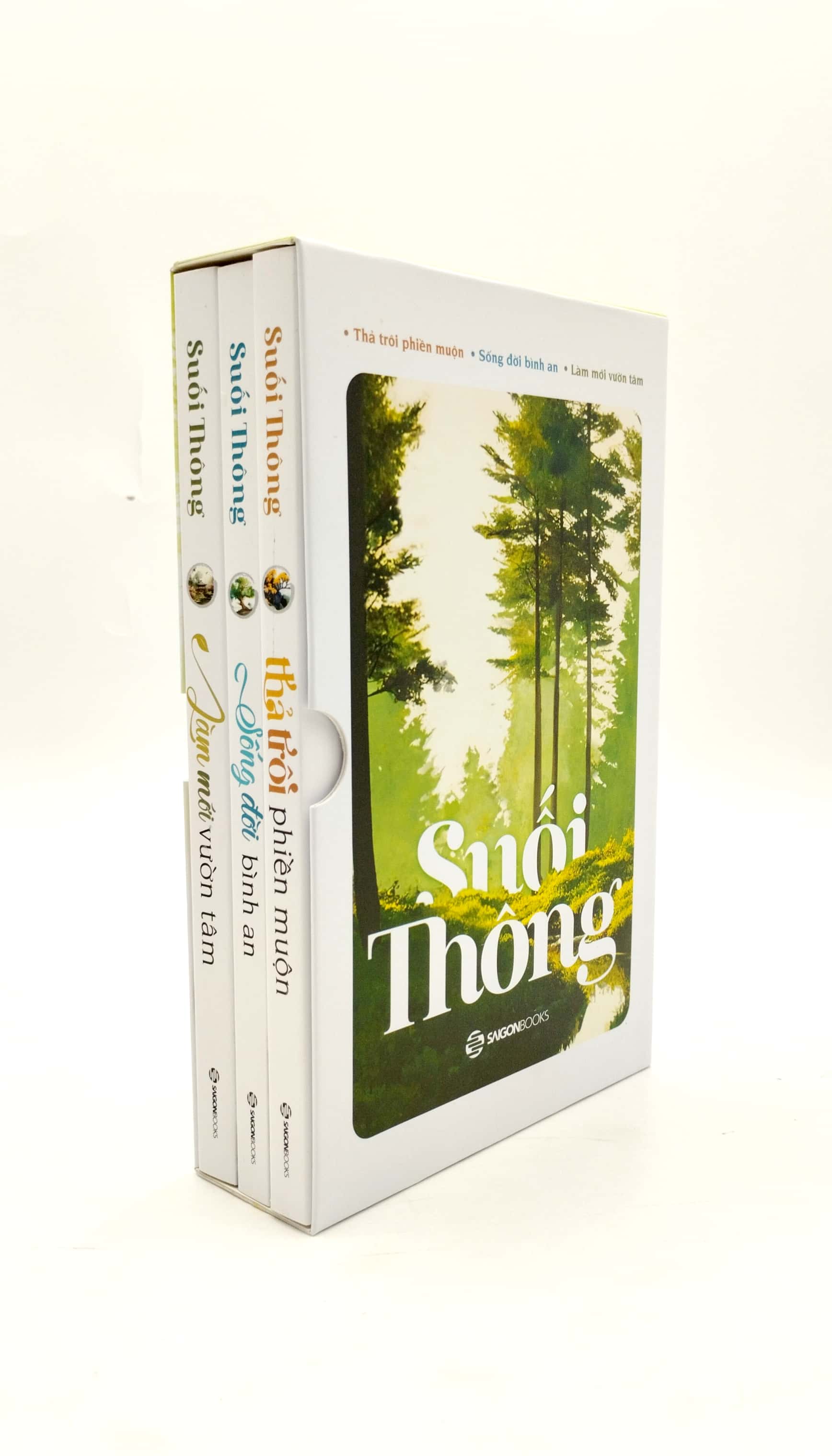 Bộ 3 quyển Suối Thông (Thả trôi phiền muộn + Sống đời bình an + Làm mới vườn tâm)