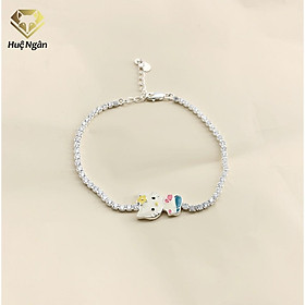 Lắc tay bạc 925 Huệ Ngân - Mèo Kitty X1