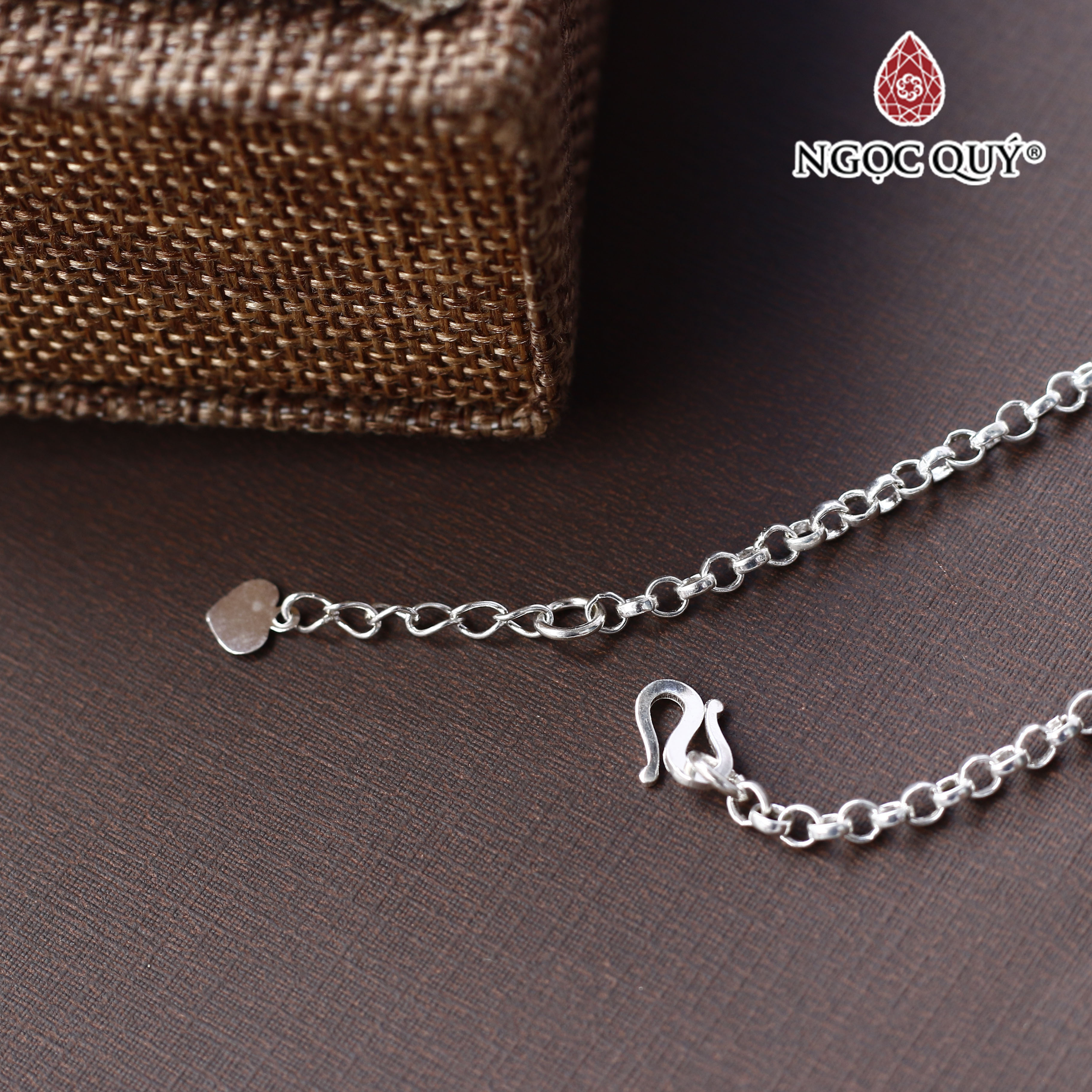 Lắc tay bạc tỳ hưu pha lê - Ngọc Quý Gemstones