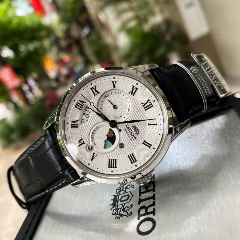 Đồng Hồ Nam Dây Da Orient Automatic Sun And Moon RA-AK0008S00C