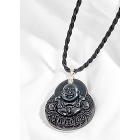 Mặt dây chuyền phật di lặc đá thiên thạch Ngọc Quý Gemstones