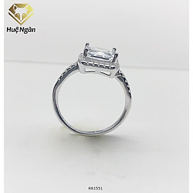 Nhẫn bạc nữ S925 Huệ Ngân - Mặt vuông cá tính RR1551