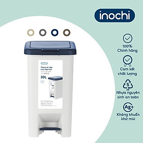 [Loại Kèm Ruột] Thùng rác đạp chữ nhật Hiro 20L (Tặng kèm sticker)- Chính hãng INOCHI