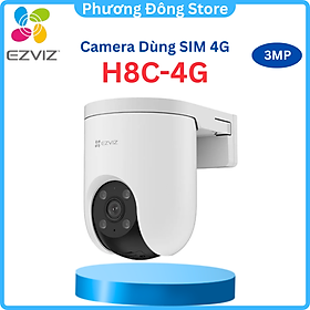 Camera Ezviz H8C 3MP dùng sim 4G, Cảnh báo AI, đàm thoại 2 chiều, Có màu ban đêm - hàng chính hãng