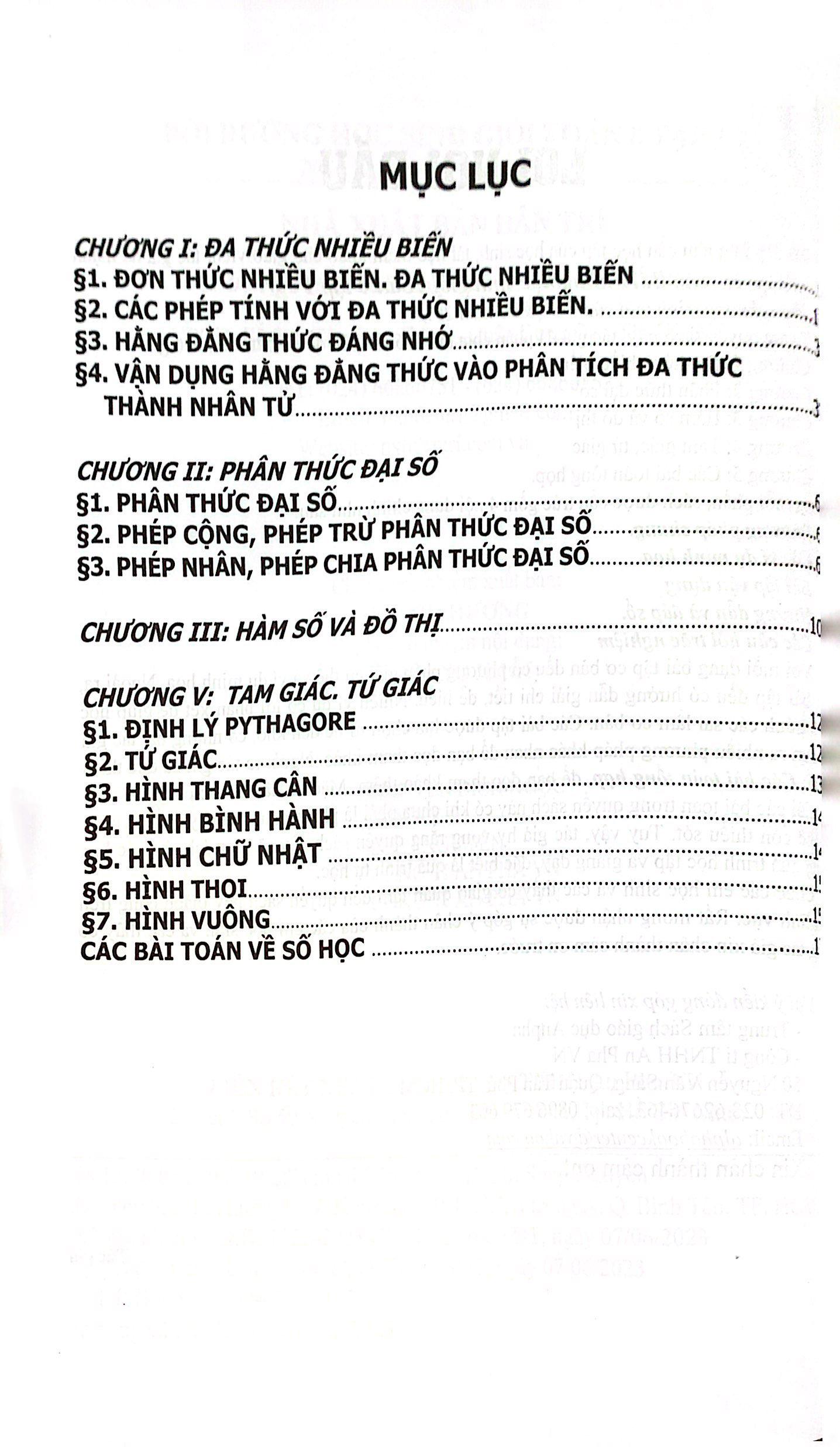 Bồi Dưỡng Học Sinh Giỏi Toán 8 - Tập 1 (Theo Chương Trình Giáo Dục Phổ Thông Mới)