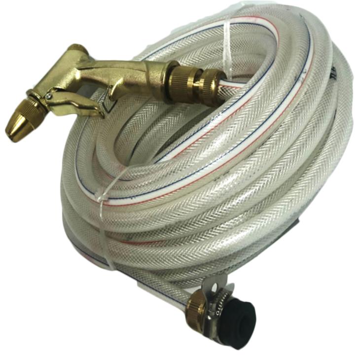 Vòi nước vòi phun nước rửa xe tưới cây tăng áp thông minh + bộ dây bơm nước cao cấp TLG loạI 15m (vòi đồng-dây trắng) 701-1498-1