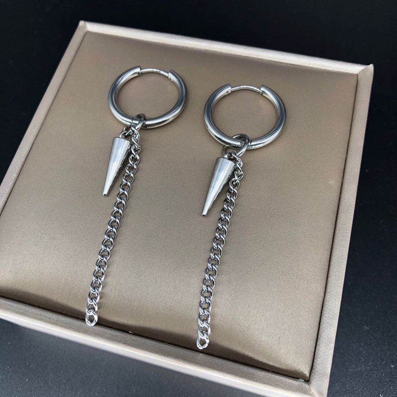 Bông tai unisex xích-đinh-bi cool ngầu nam tính