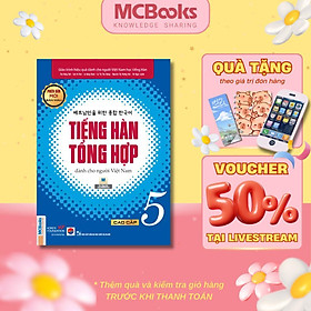 Sách - Tiếng Hàn Tổng Hợp Dành Cho Người Việt Nam - Cao Cấp 5 - Sách Bài Học - Bản Màu - MCBooks
