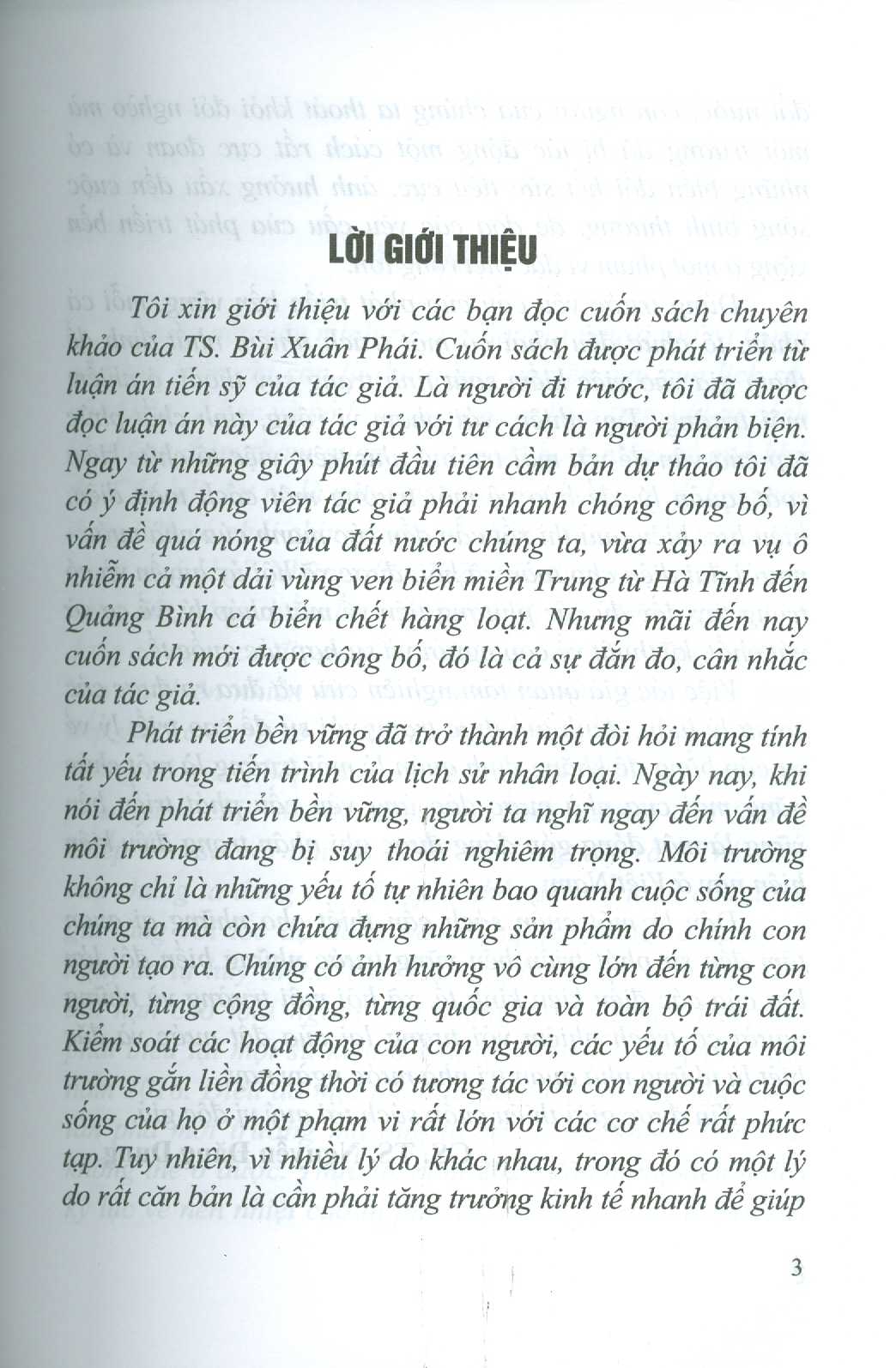 Chức Năng Quản Lý Môi Trường Của Nhà Nước Đáp Ứng Yêu Cầu Phát Triển Bền Vững Ở Việt Nam (Sách chuyên khảo) - TS. Bùi Xuân Phái