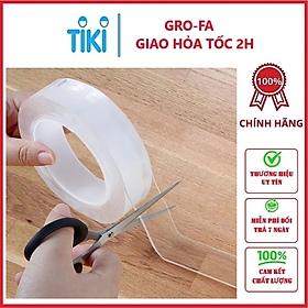 Băng keo dán nano 2 mặt siêu dính trong suốt dày 1mm dài 3m , 5m rộng 2cm , 3cm , 5cm - Hàng chính hãng