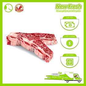 [GIAO NHANH HCM]  Sườn Bò Mỹ Có Xương Cắt Lát Nướng BBQ - Khay 500Gr