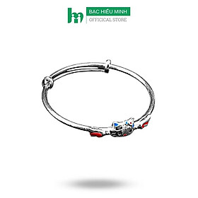 lắc tay lắc chân kiềng trẻ em bằng bạc ta lte073 mèo kitty