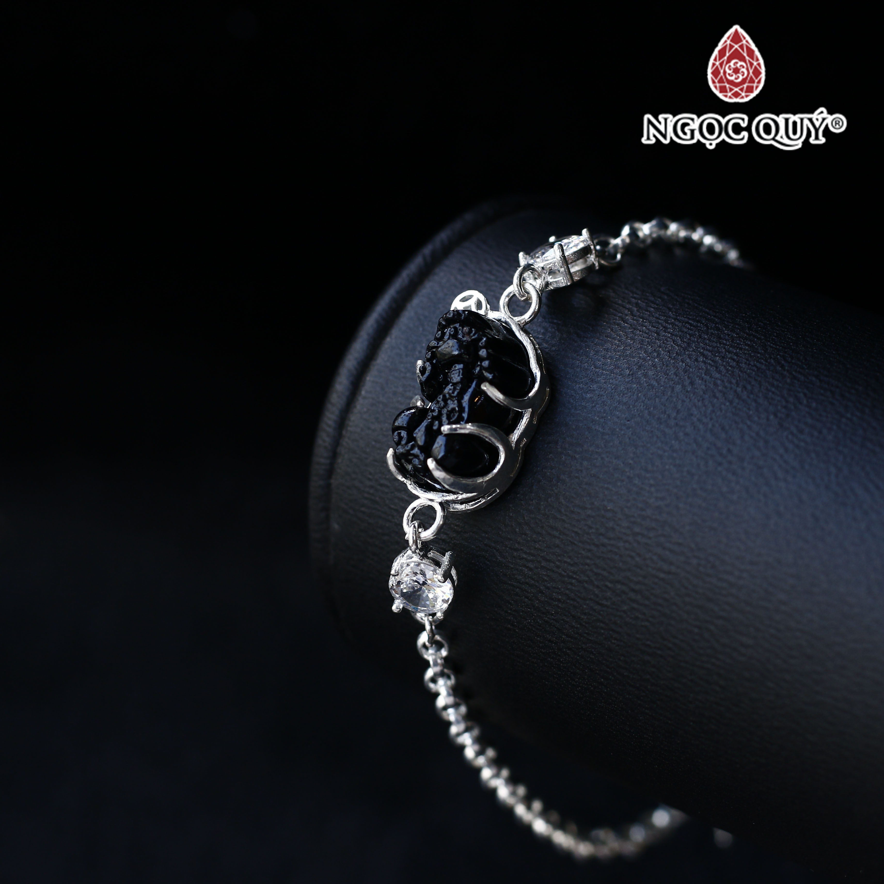 Lắc tay bạc tỳ hưu pha lê - Ngọc Quý Gemstones