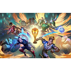 (HCM) Tranh dán tường 3d liên quân trang trí decor phòng game, tiệm interner có sẵn keo