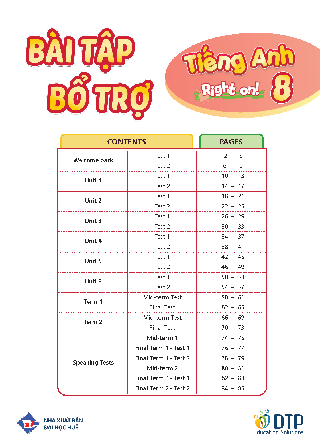 Bài tập Bổ trợ Tiếng Anh 8 Right On!