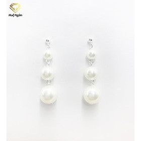 Bông tai bạc Ý 925 Huệ Ngân - Chuỗi hạt xinh xắn RYE141045