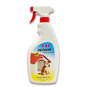 XỊT KHỬ MÙI CHUỒNG TRẠI THÚ CƯNG FAY DEODOR 600ML