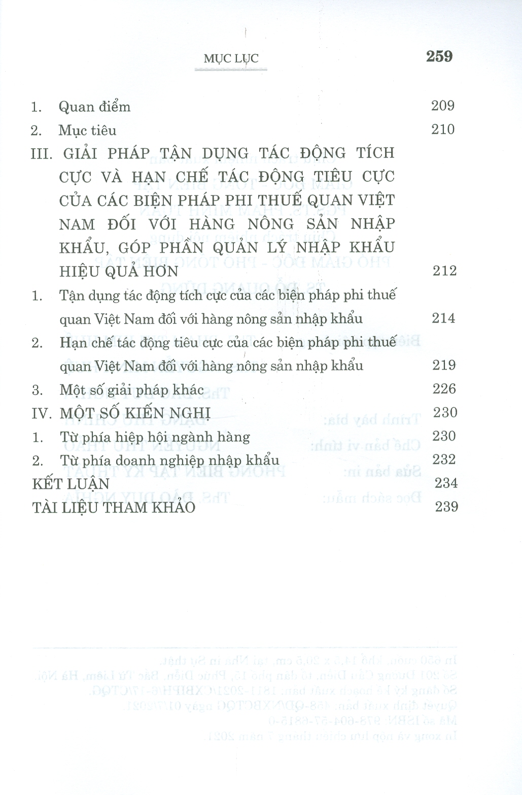 Biện Pháp Phi Thuế Quan Của Việt Nam Đối Với Hàng Nông Sản Nhập Khẩu (Sách chuyên khảo)