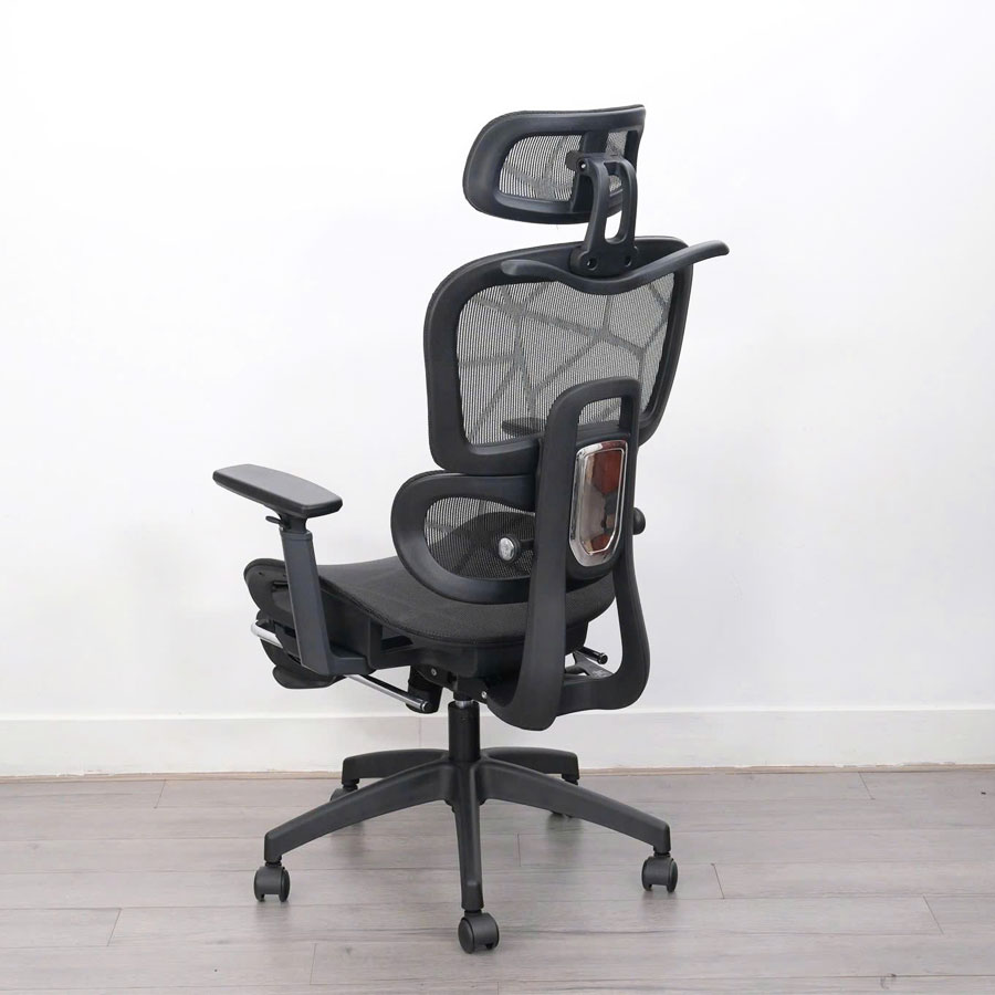 Ghế văn phòng Công thái học màu đen có gác chân CR4337-M Nội thất Capta