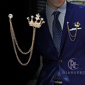 Cài áo vest nam hình vương miện Tphcm Giangpkc sp002913