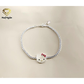 Lắc tay bạc 925 Huệ Ngân - MÈO CON NGỘ NGHĨNH X6