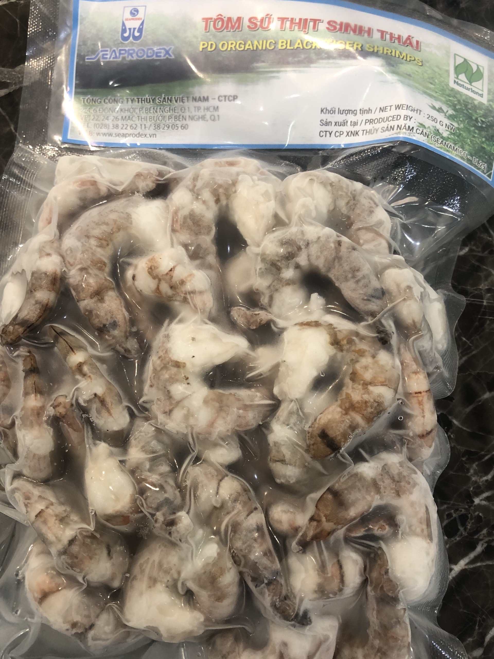 Tôm sú thịt sinh thái Seaprodex kích cỡ 71/90-250gr.