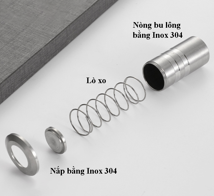 Hố Chặn Cát KUNBE Hố Chốt Âm Lò Xo Inox Chống Cát Bụi