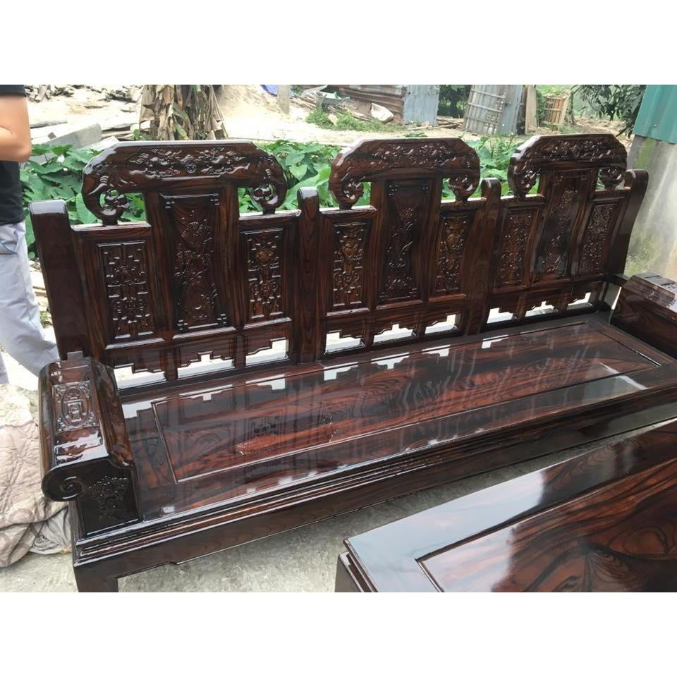Bàn ghế phòng khách âu á hộp trương voi gỗ sồi mỹ 2m2