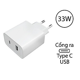 Cốc sạc Xiaomi Mi 33W Wall Charger Type-C + Type-A BHR4996GL MDY-11-EX - Hàng chính hãng