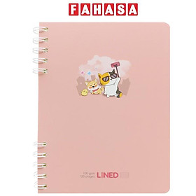 Sổ Lò Xo A5 - Kẻ Ngang - 120 Trang 100gsm - Thiên Long MB-025 - Màu Cam Đào