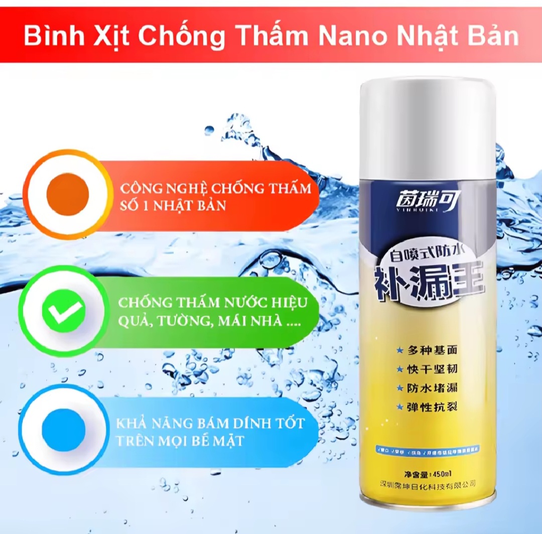 CHAI SƠN XỊT SIÊU CHỐNG THẤM NƯỚC CHỐNG ẨM MỐC CHO MỌI CÔNG TRÌNH