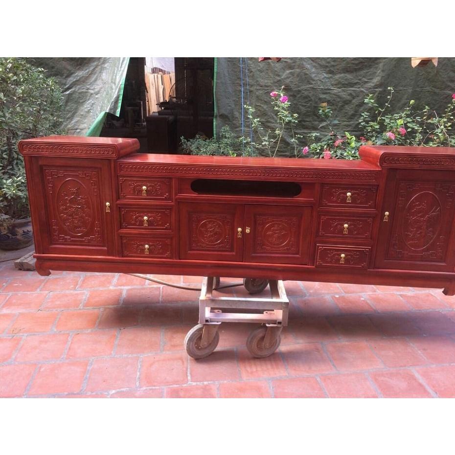 kệ tivi gỗ xoan đào kt 2m2