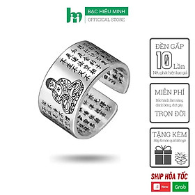 Nhẫn Nam Bạc Thái Phật Bản Mệnh A Di Đà Tuổi Tuất , Hợi BẠC HIỂU MINH NA543-TH