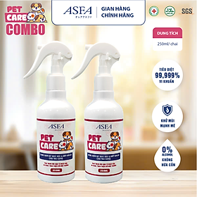 [Combo 2 Chai] Xịt Khử Mùi, Diệt Khuẩn An Toàn Cho Thú Cưng ASFA Pet Care 250ml
