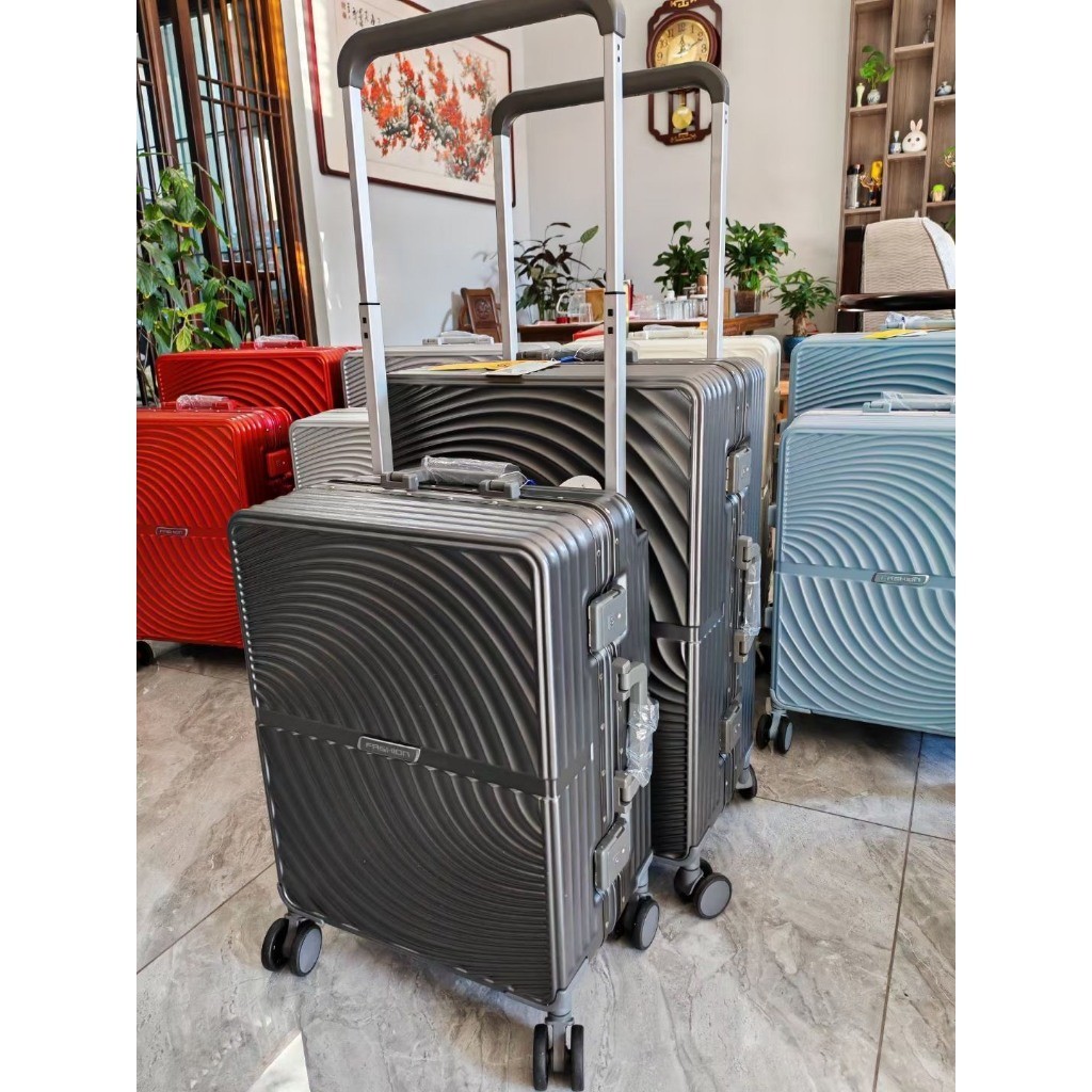 Vali Khung Nhôm Khóa Sập Vân Xoắn NiceVilla Cao Cấp Mẫu mới 2024 Size 20 inch & 25 inch