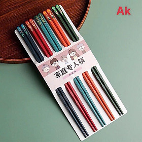 Bộ 5 Đôi Đũa Kiểu Nhật Nhiều Màu Bằng Sợi Thuỷ Tinh Chống Trượt